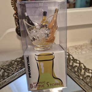 Prodyne Acrylic Bottle Stopper Set - Featues 3 Wine Bottles On Ice
